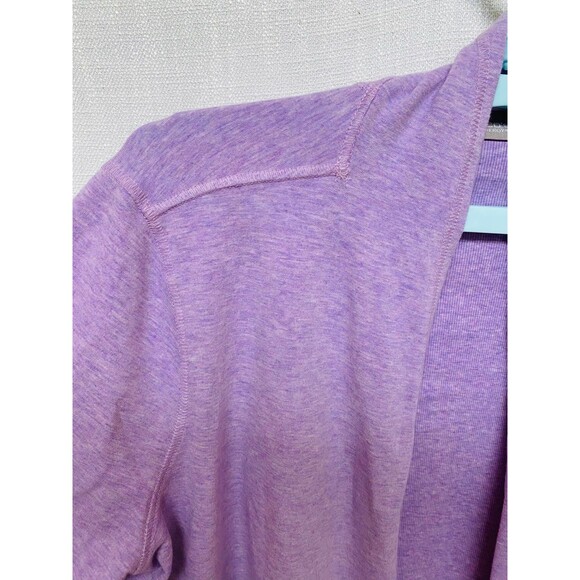 Chico’s Zenergy Cardigan Size 2 (12/14) Lavender Rib Mix Drape Open Sweater NWT - Picture 8 of 11